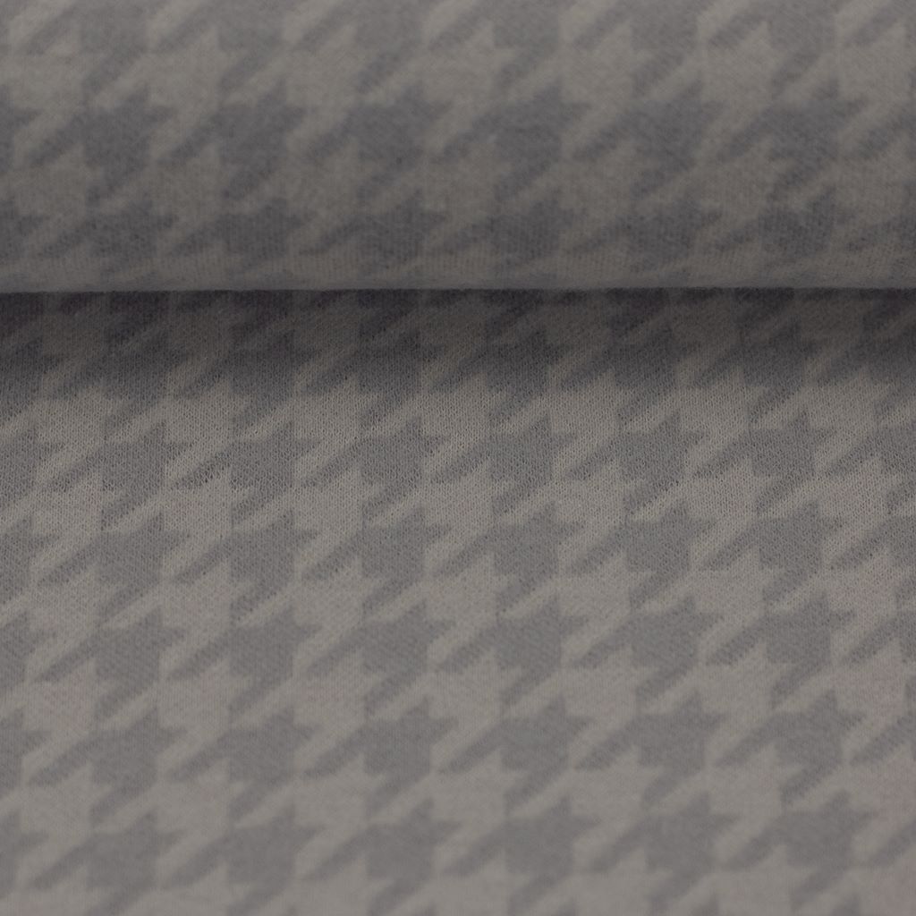Jacquardjersey - Swafing - Xaver - Rautenmuster auf Beige