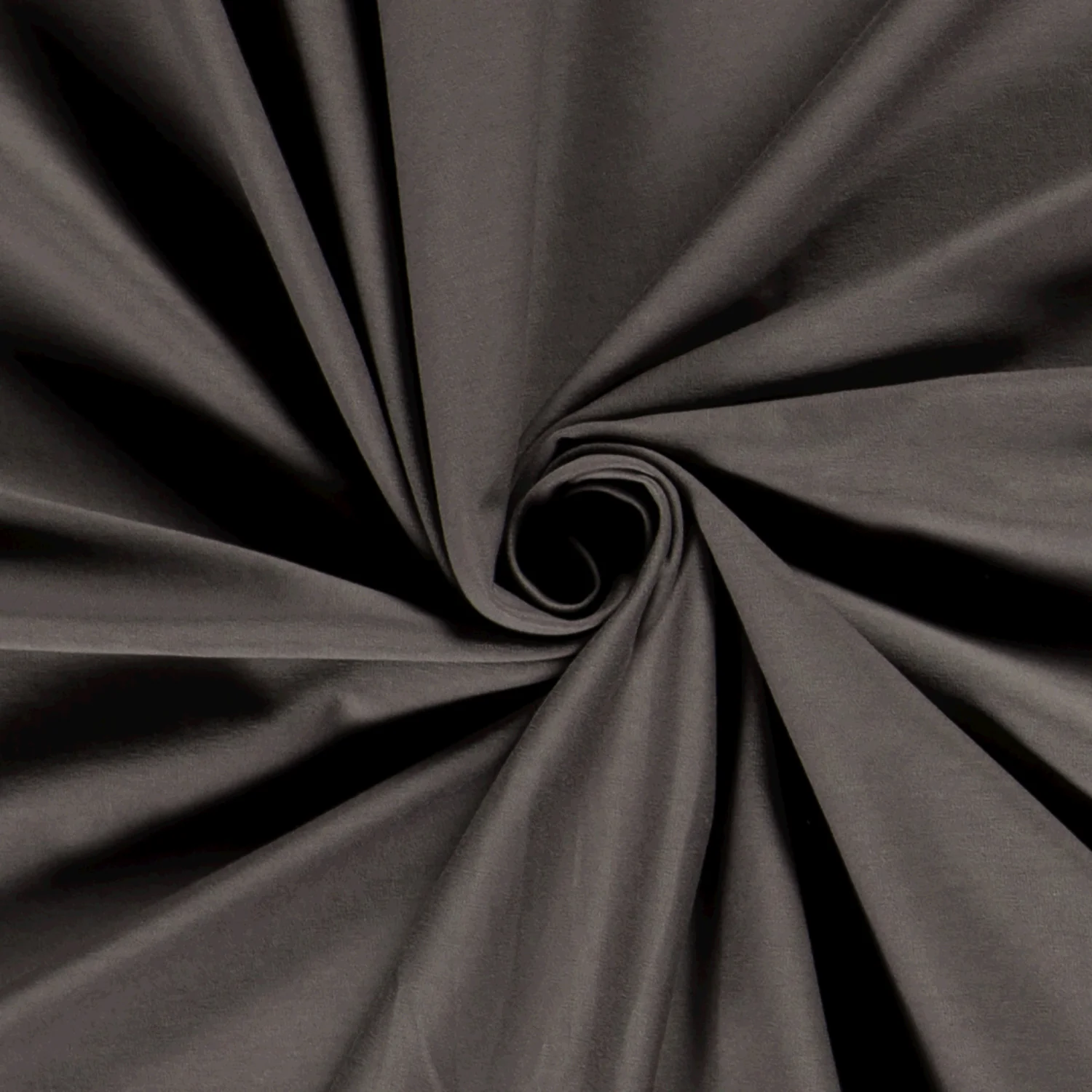 Uni Baumwolljersey Stoff in Taupe als hochwertige Meterware für DIY-Projekte.