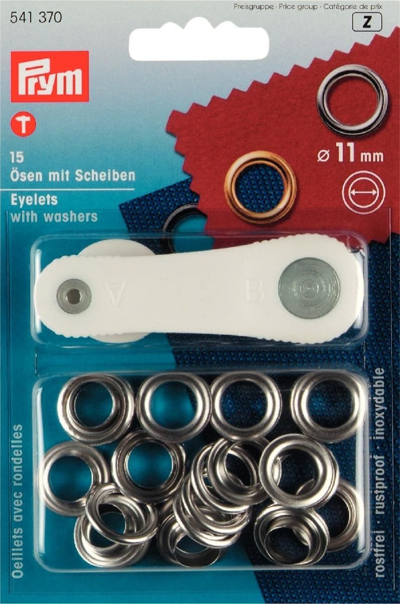 Prym - Ösen und Scheiben MS 11.0 mm silberfarbig