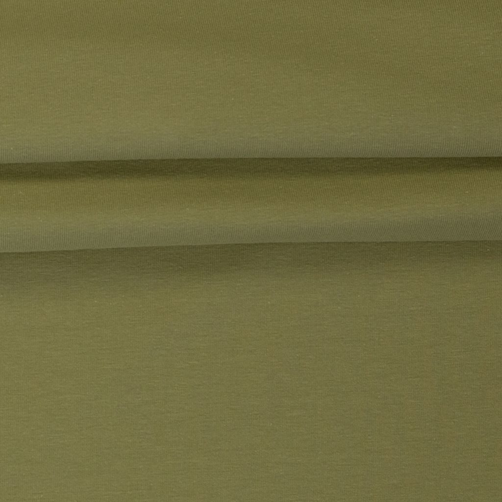 Hochwertiger Bündchenstoff in Pistazie, elastische Schlauchware aus 95% Baumwolle und 5% Elasthan, Ökotex 100 zertifiziert, 230g/m², ideal für Abschlüsse an Kleidung