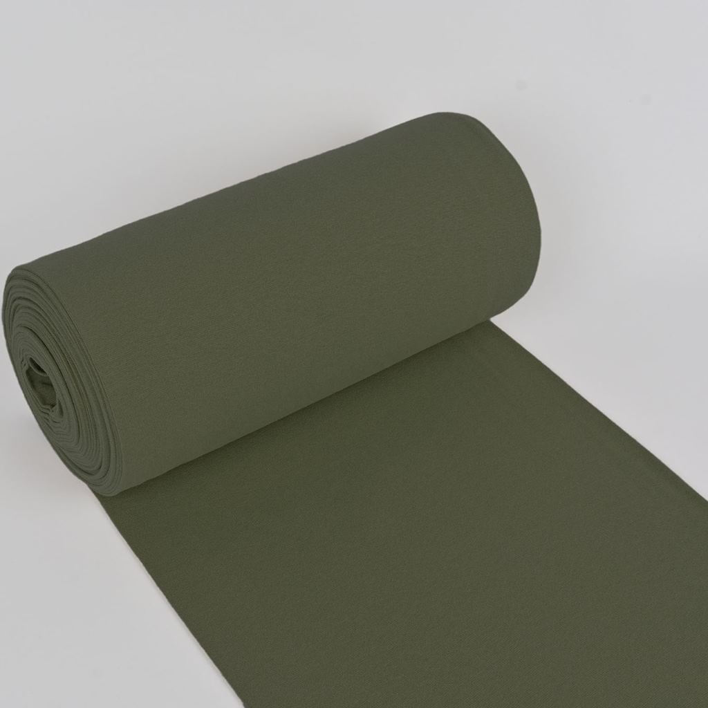 Bündchen Stoff Feinripp - Uni - Khaki