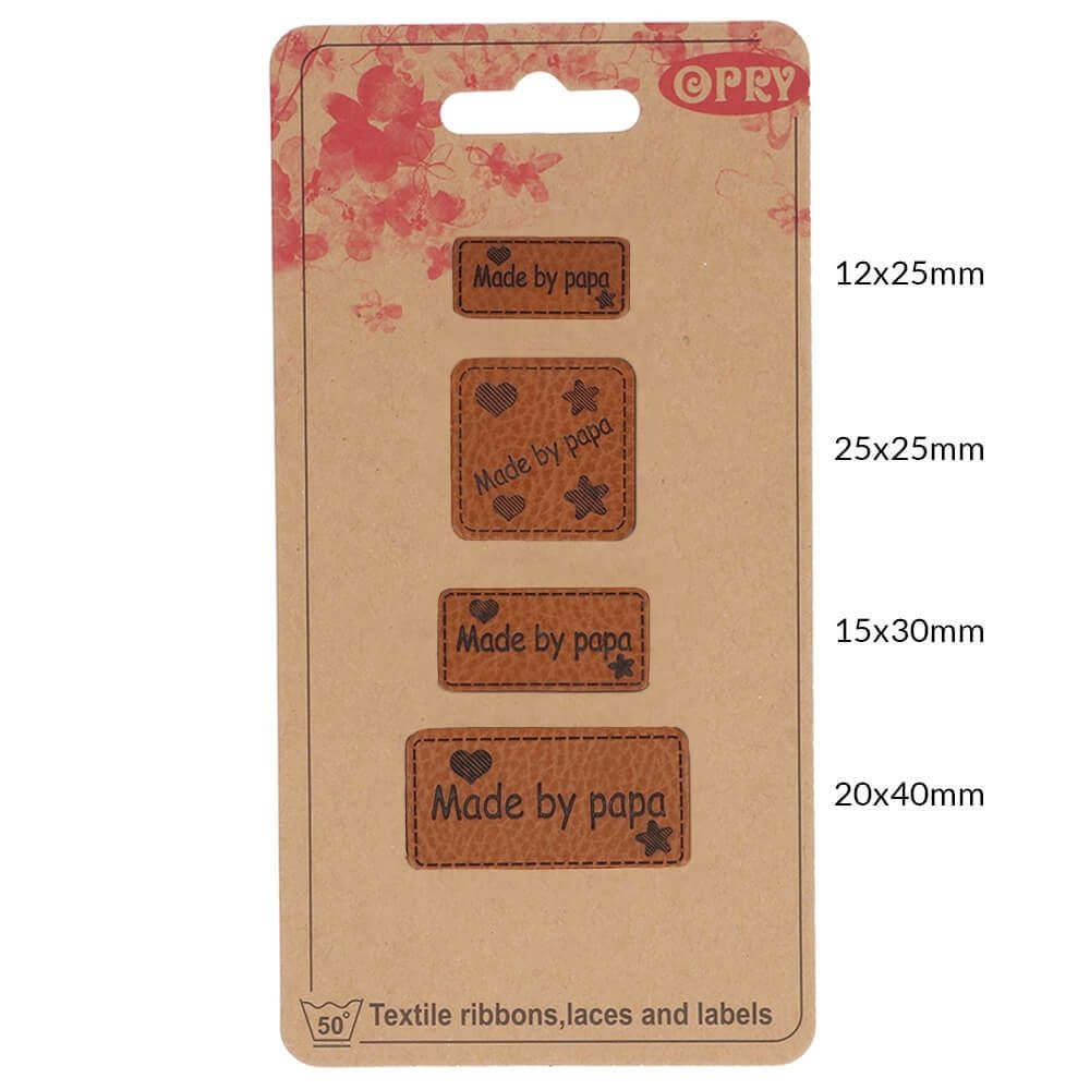 OPRY - Handmade Label - Kunstleder Label - Made by Papa