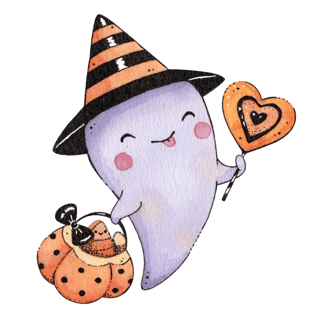 Bügelbild - Plott - Halloween - süßer Geist - 13cm x 14,5cm