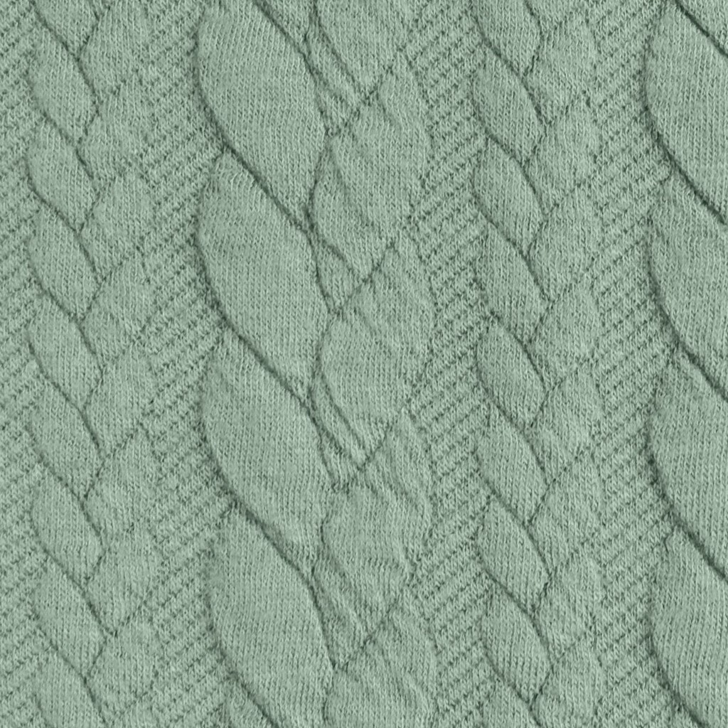 Jacquardjersey - Edles Zopfmuster - Dusty Mint