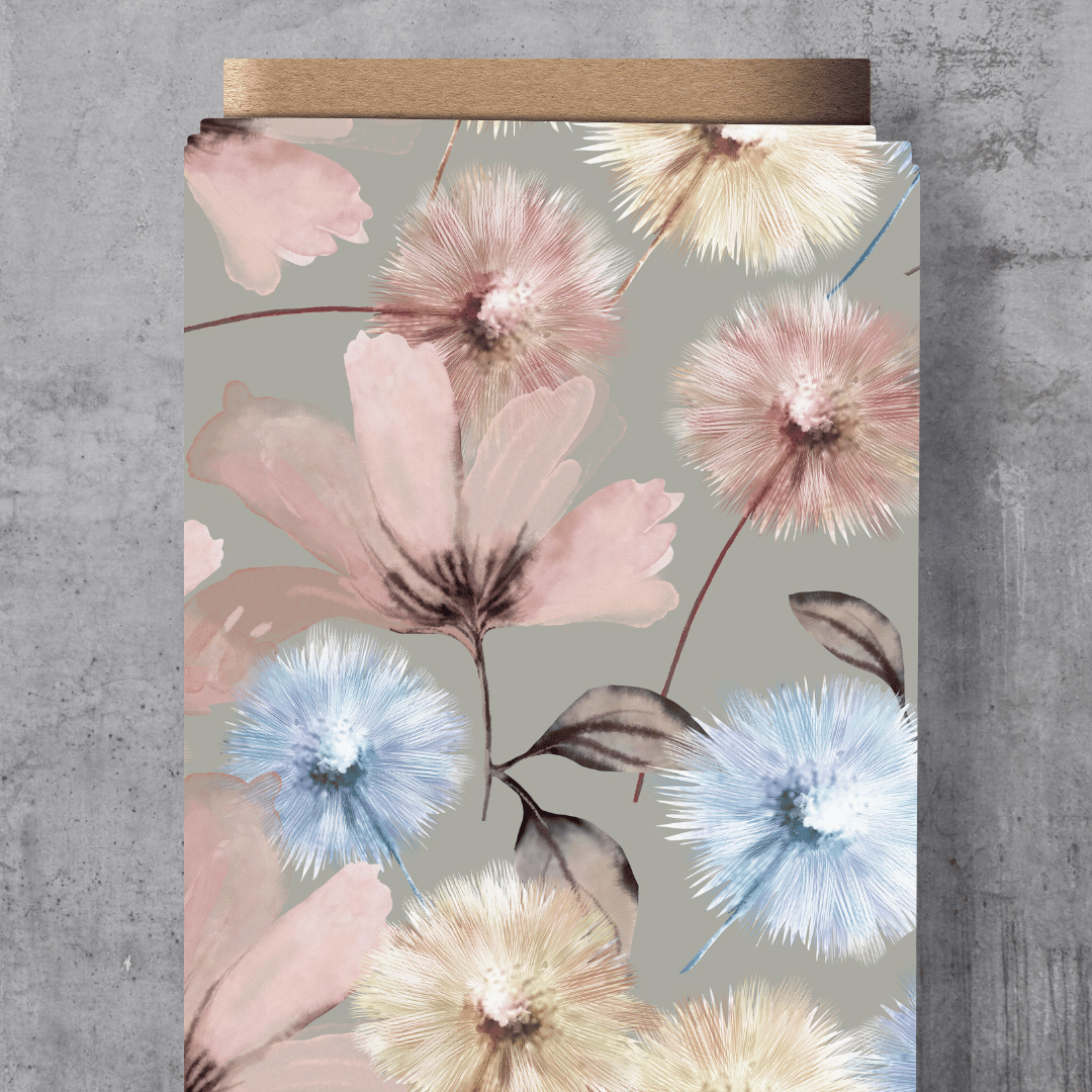 Sofortkauf - Eigendesign - Aquarell Flowers - Rib Jersey - 250cm