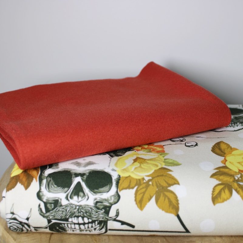 Stoffpaket - Eigenproduktion - Mini Stoffpaket - Rose Hip Skull 