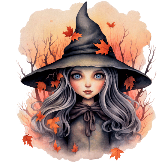 Bügelbild - Halloween Hexe