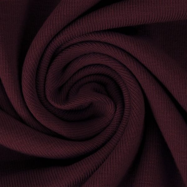Baumwolljersey - Jersey Stoff Uni - Dunkles Bordeaux Baumwolljersey - Jersey Stoff Uni - Dunkles Bordeaux