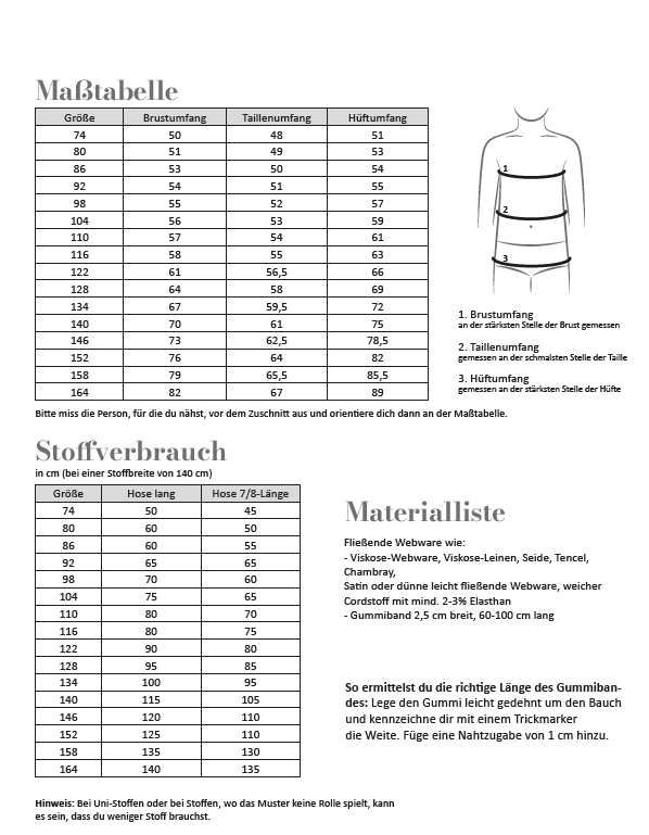 Papierschnittmuster Fadenkäfer - Culotte - Kinder