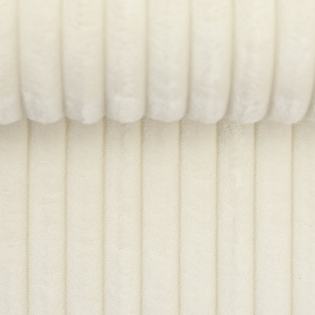 Grob gerippter Cordstoff Montevideo in Ecru Creme Breitcord Samt Meterware