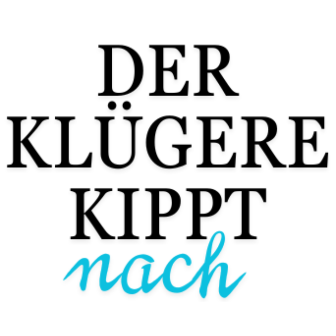 Bügelbild - Plott - Sprüche - Der Klügere kippt nach 8,5cm x 6,5cm