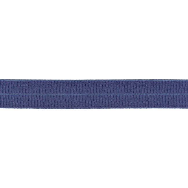 Elastisches Einfassband matt - Jeansblau