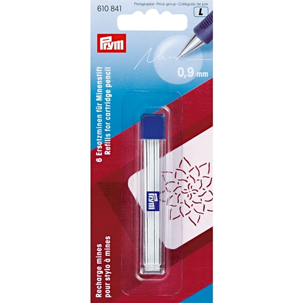 Prym - Ersatzminen für Minenstift - Ø 0.9mm - weiß - 610841