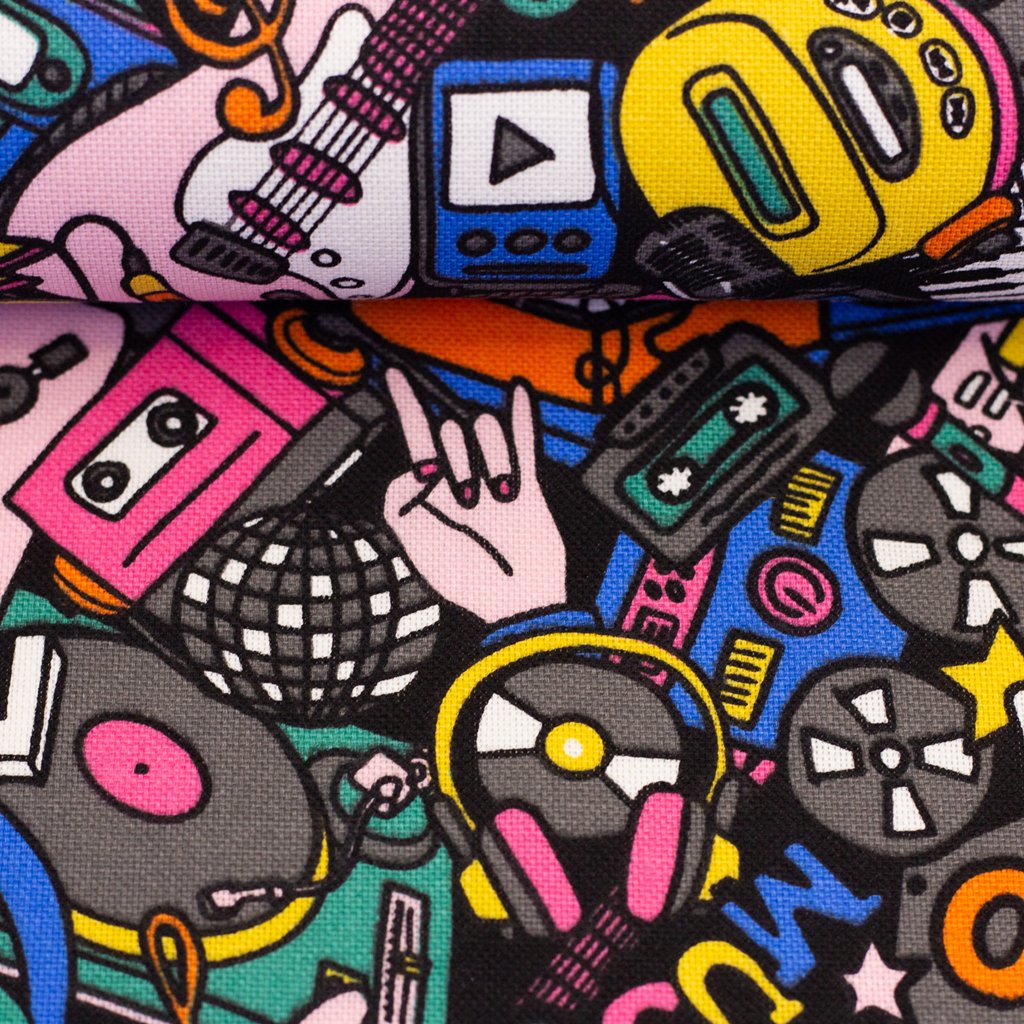 Canvas - Dekostoff - Leinenoptik - Swafing - Linde - Musikinstrumente