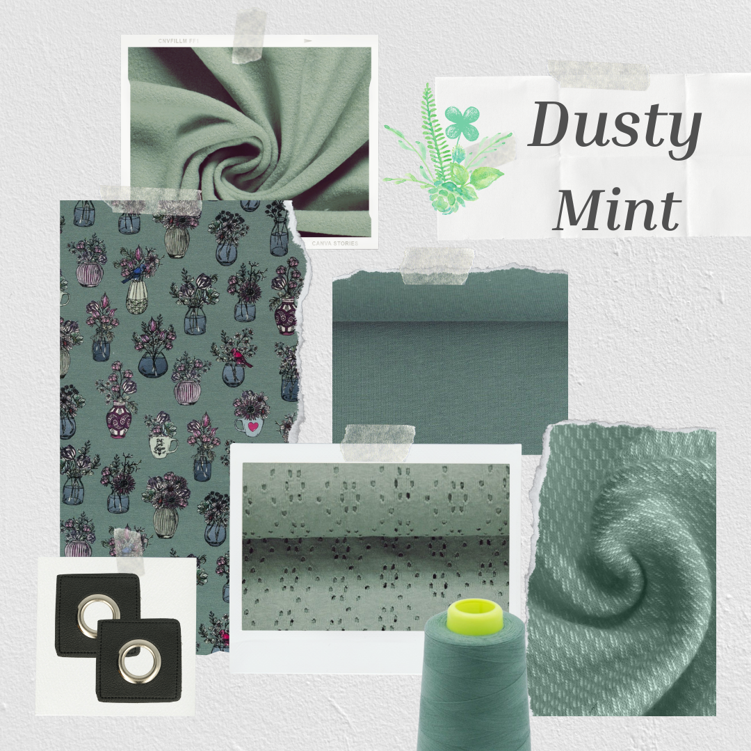 Stoffe und Kurzwaren in Dusty Mint - Inspiration - Farbwelten - Farbwelt Dusty Mint
