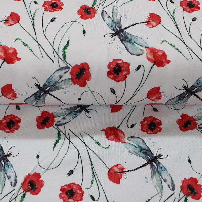 Eigenproduktion - Jersey Stoff - Baumwolljersey - Poppy