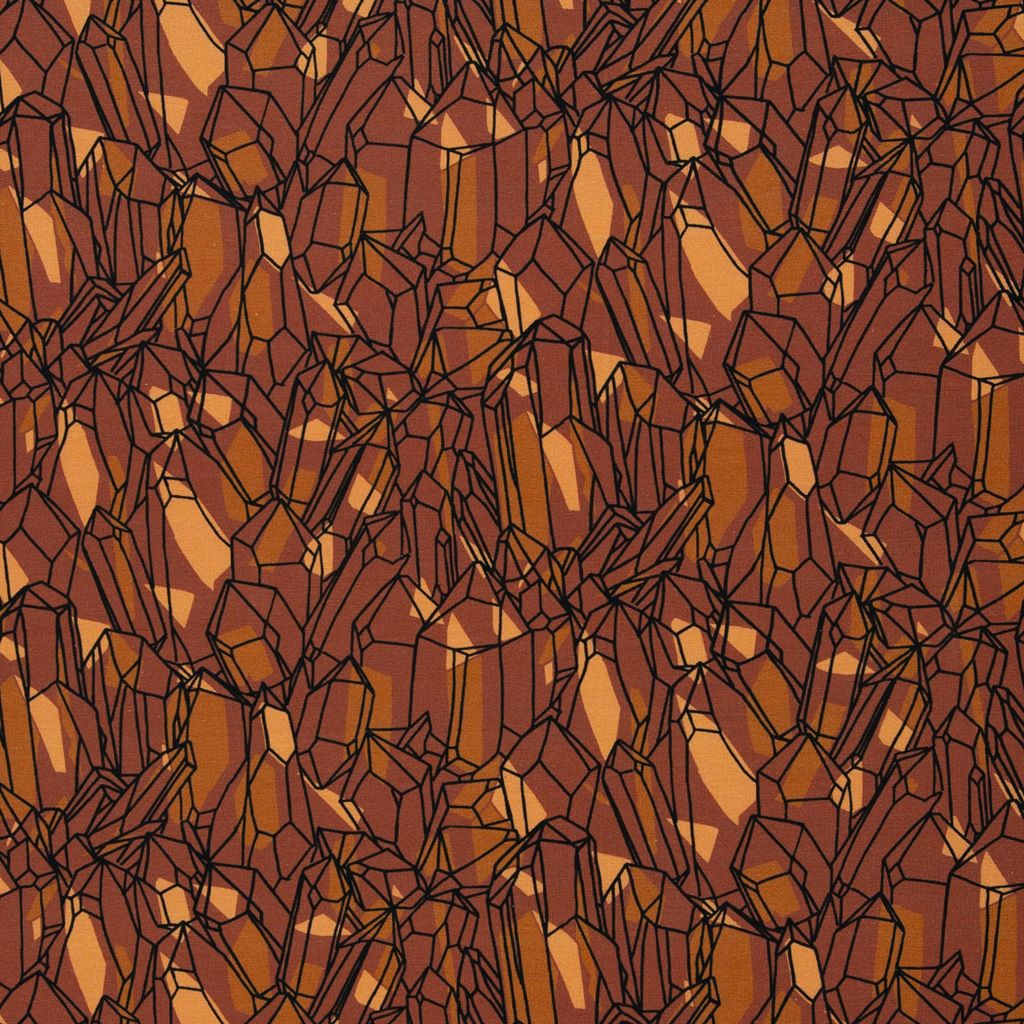 Modal French Terry - Swafing - Gemstones by käselotti - Rostbraun