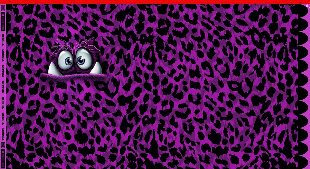 Swafing French Terry Panel Monsta by Thorsten Berger, cooles Monster-Motiv in Pink, Sommersweat für Kinder, 95% Baumwolle 5% Elasthan, Vorbestellung