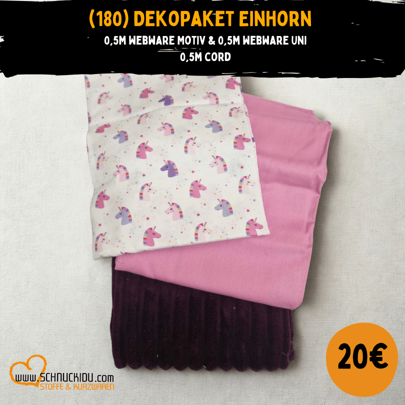Stoffpaket - UNIKAT - Dekopaket - Einhorn
