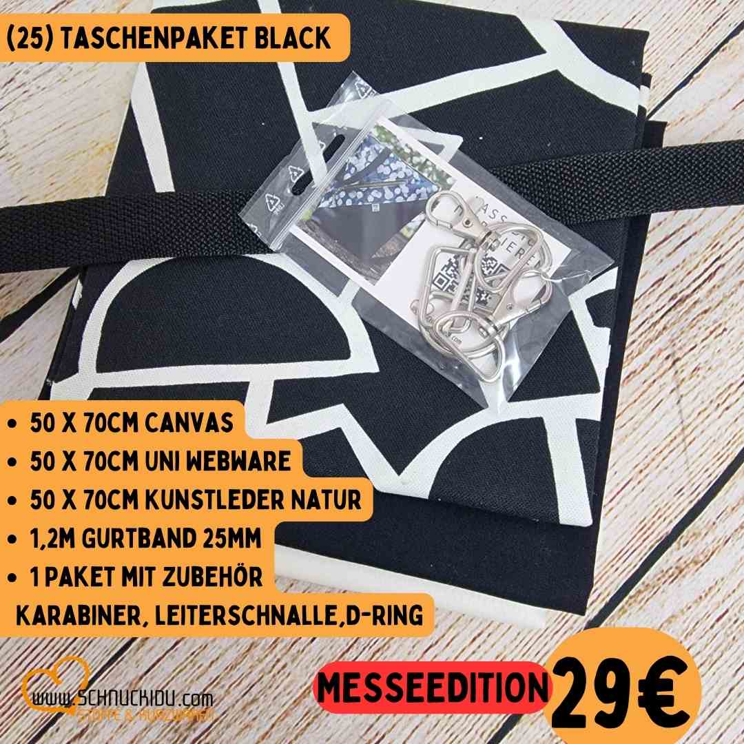 Stoffpaket - Unikat - Taschenpaket Black