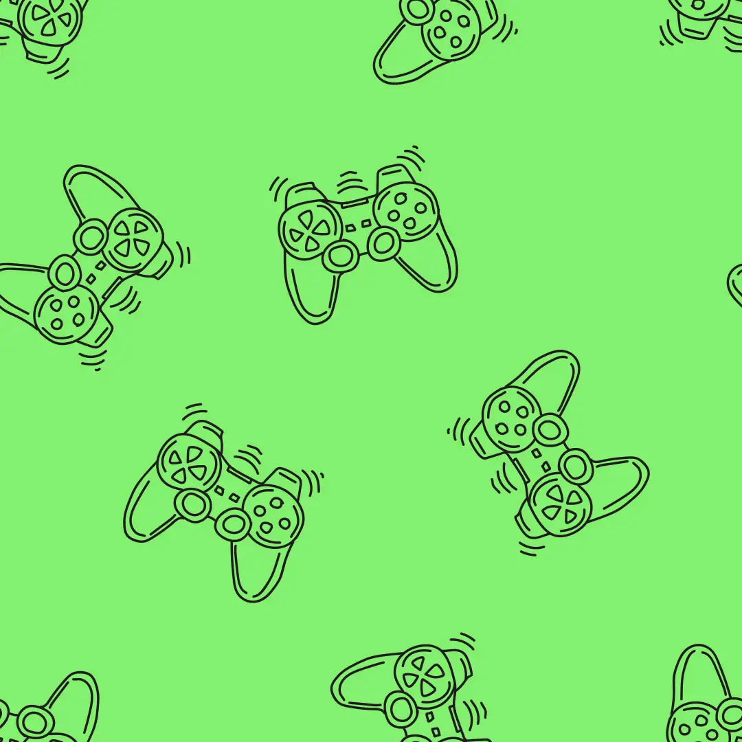 French Terry - Sommersweat - Digitaldruck - Controller Neongelb