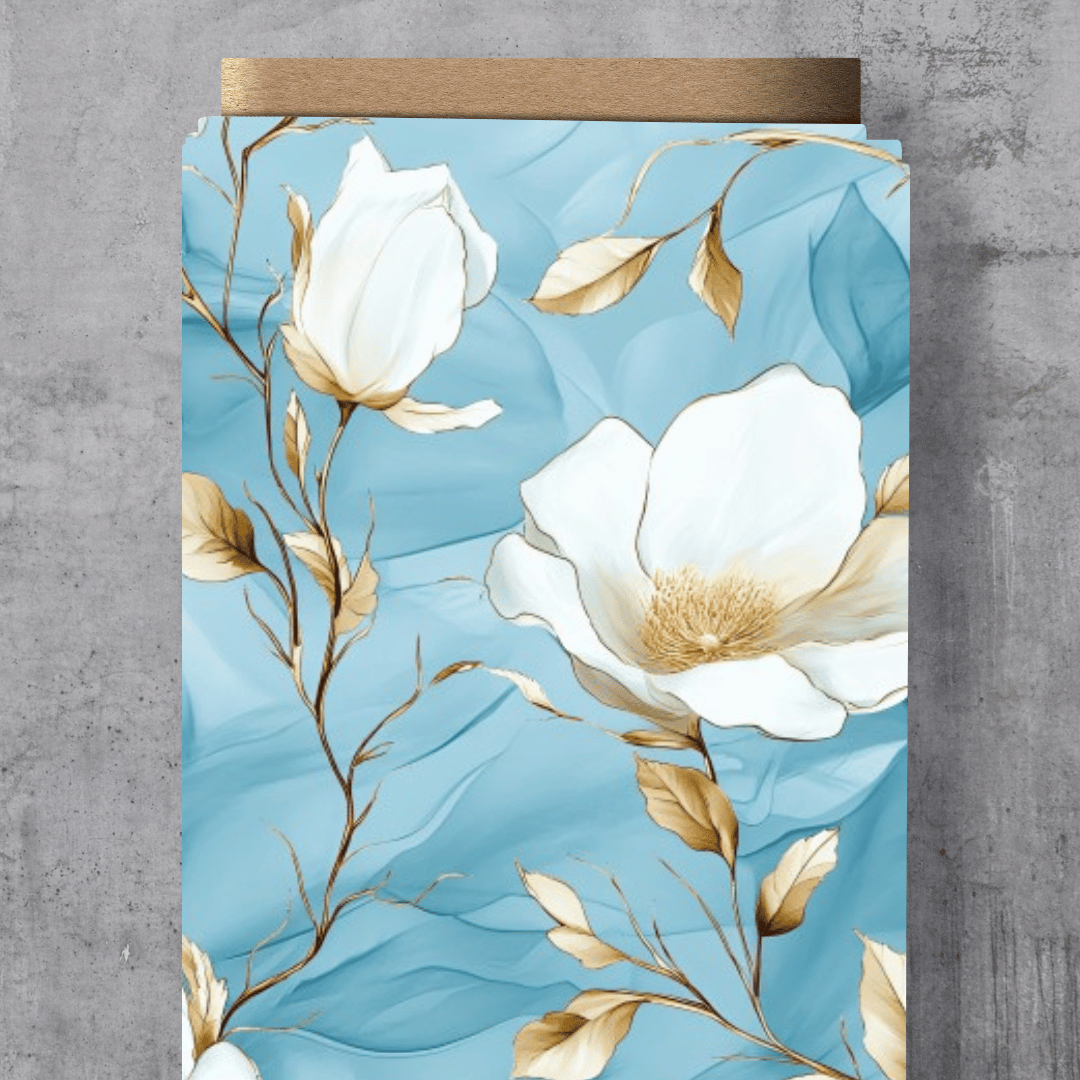 Stoffrest - Eigendesign - French Terry - Golden Magnolia 115cm