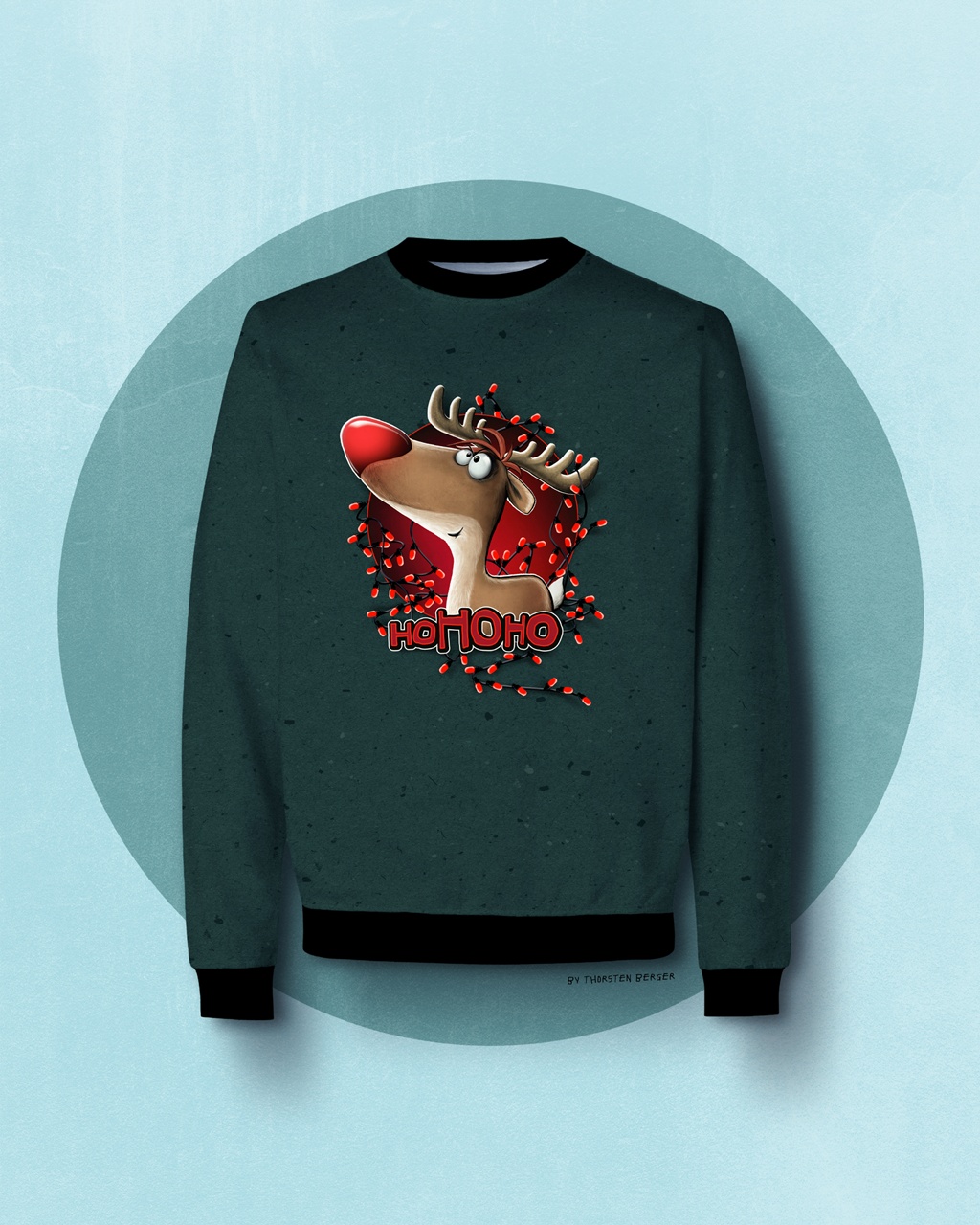 Kombistoff- Sweat - Swafing - Thorsten Berger - Chillmas Club - Rentier