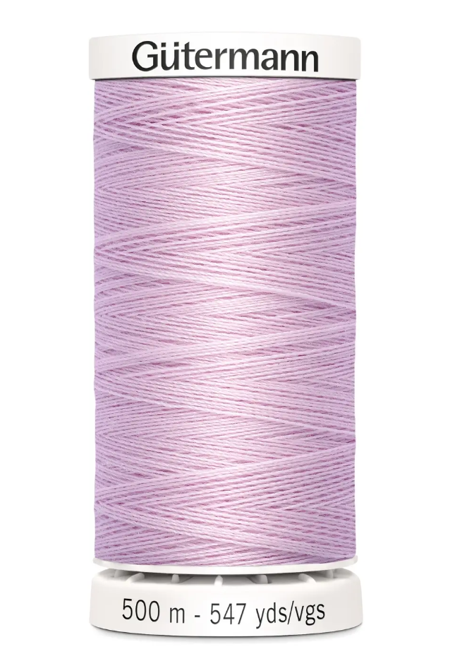 Gütermann Allesnäher 500 Meter in Rosa (320) – Hochwertiges Premium-Nähgarn aus 100% Polyester für alle Stoffe. Zartrosa Allesnäher, reißfest und farbecht.