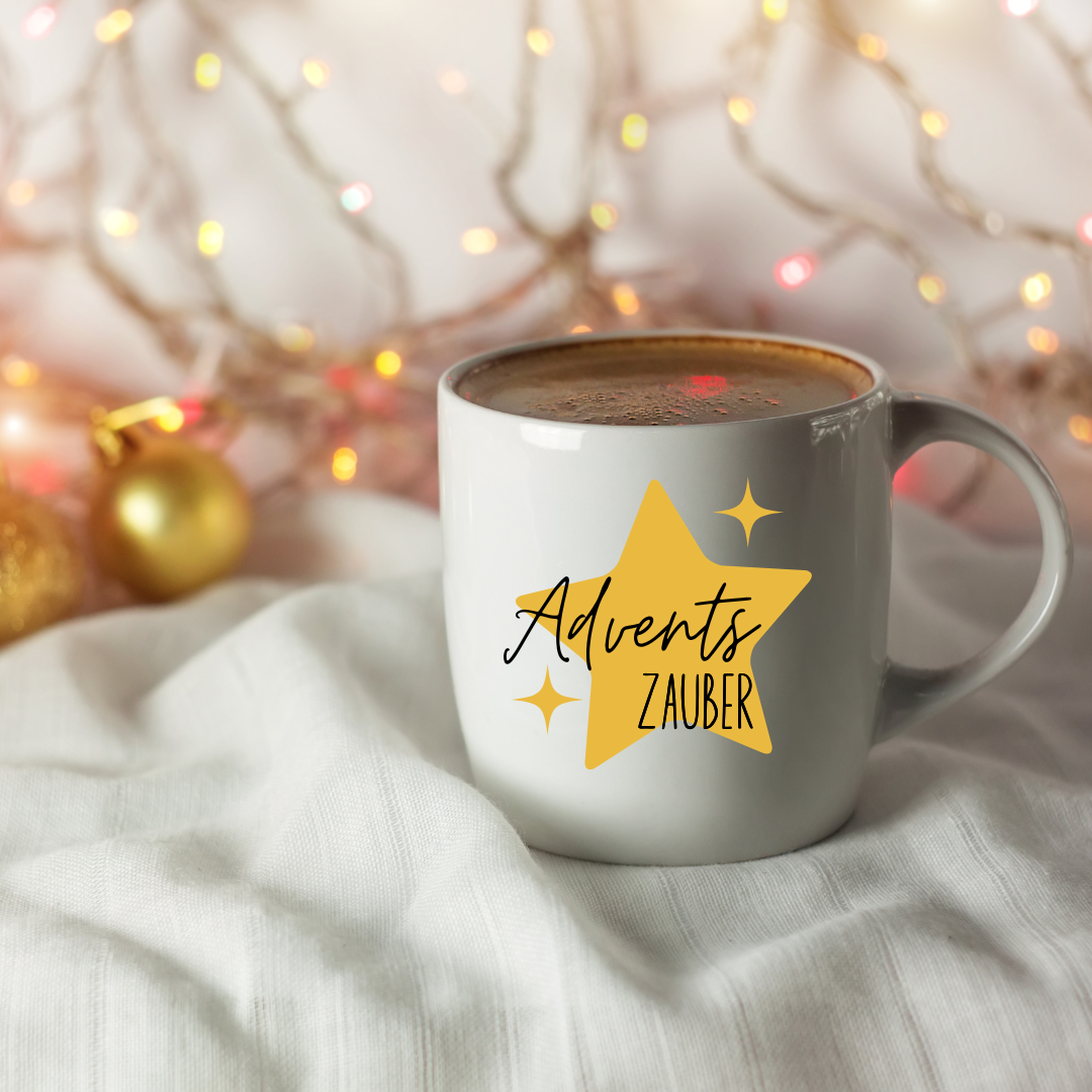UV Sticker - Rubbelsticker - Handmade - Adventszauber - 7,9cm x 7,7cm