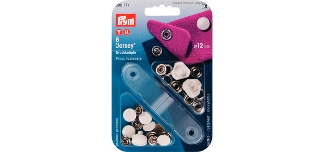 Prym - NF-Druckknopf Jersey 12 mm weiß