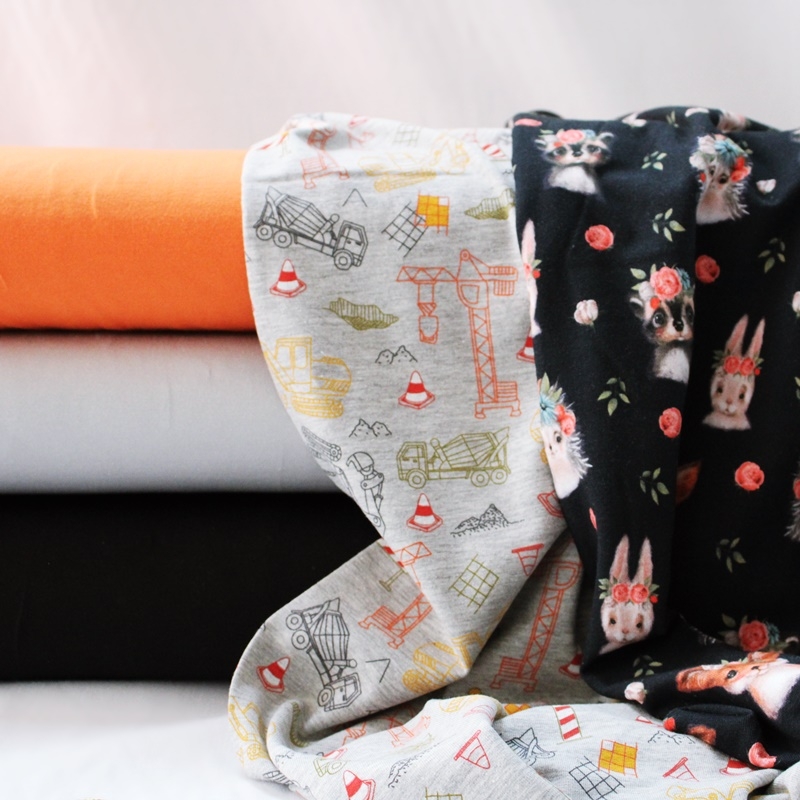 Jersey Überraschungspaket mit Motivstoffen für Mädchen und Jungen von Schnuckidu