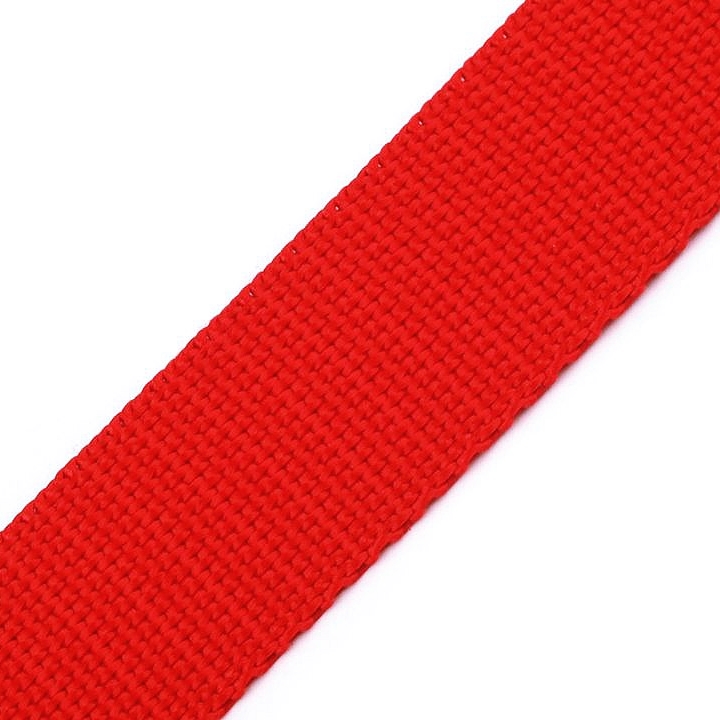 Gurtband - Taschengurtband aus Polypropylen - Uni - Rot - 25mm