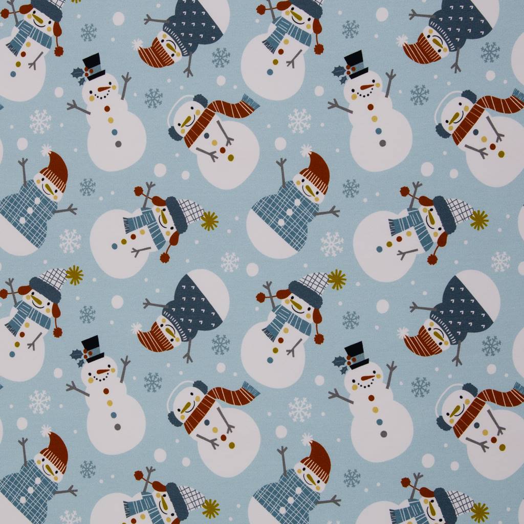 Sweat leicht angeraut - Swafing - Holly - Schneemänner Stoffrest 135cm