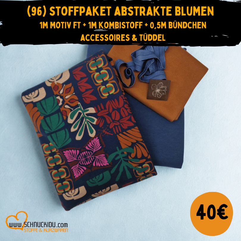 Stoffpaket - UNIKAT - Abstrakte Blumen