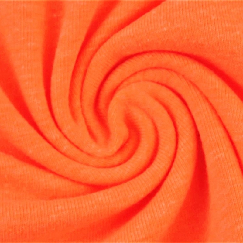 Baumwolljersey - Jersey Stoff Uni - Neon - Orange