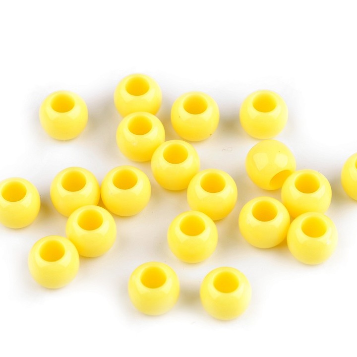 Kunststoffperle - Perle - Uni - Ø 3,8mm - Gelb
