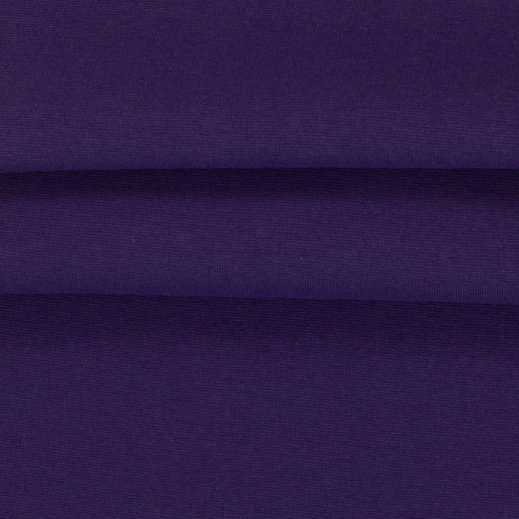 Hochwertiger Bündchenstoff in Lila, elastische Schlauchware aus 95% Baumwolle und 5% Elasthan, Ökotex 100 zertifiziert, 230g/m², ideal für Abschlüsse an Shirts und Hosen