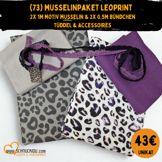 Stoffpaket - UNIKAT - Musselin Leo