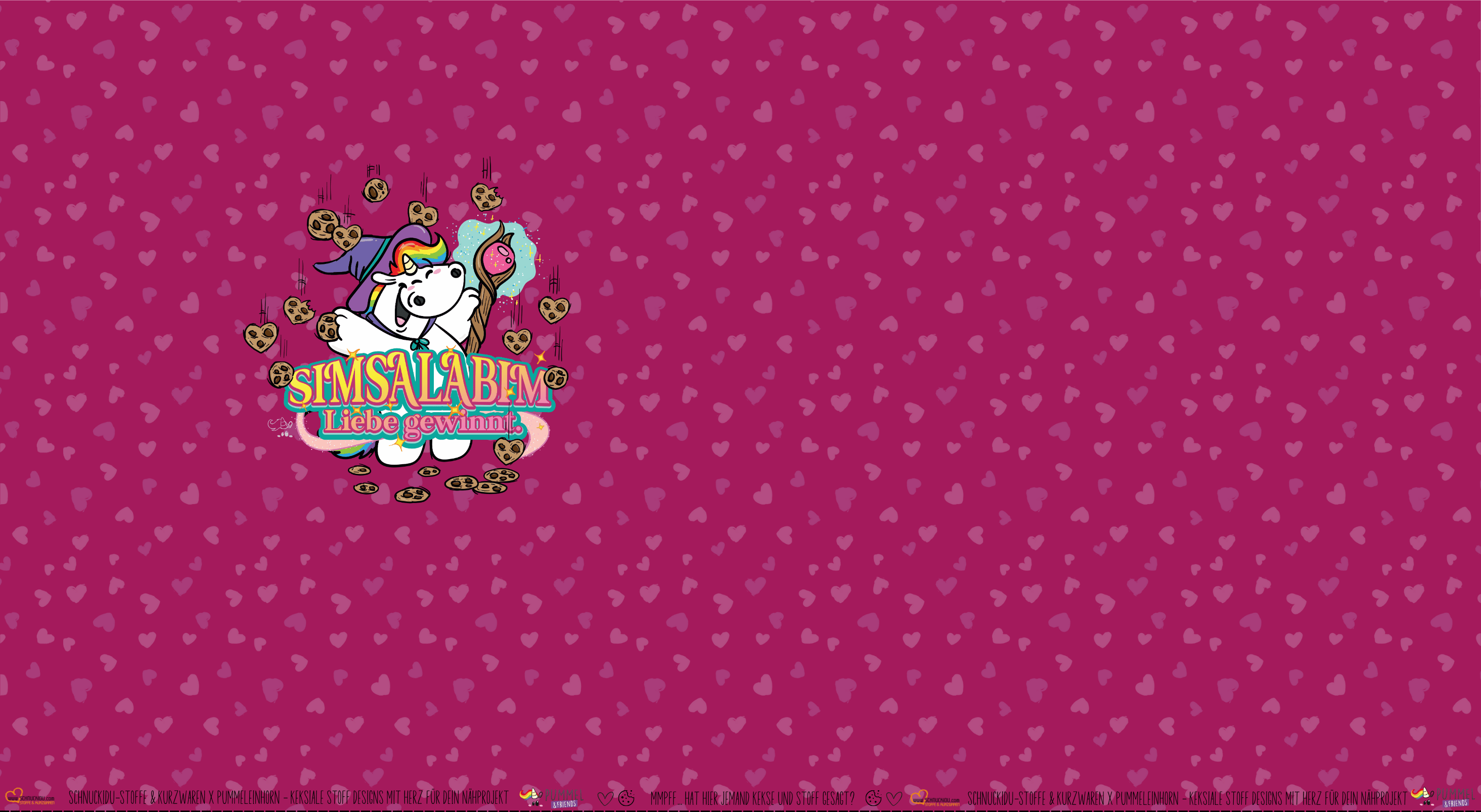 Vororder - Panel - Pummeleinhorn - 80cm - Simsalabim pink