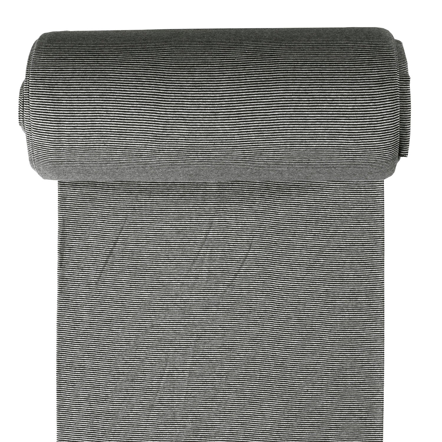 Glatte Ringelbündchen mit schwarz-weißen Streifen elastischer Bündchenstoff Meterware