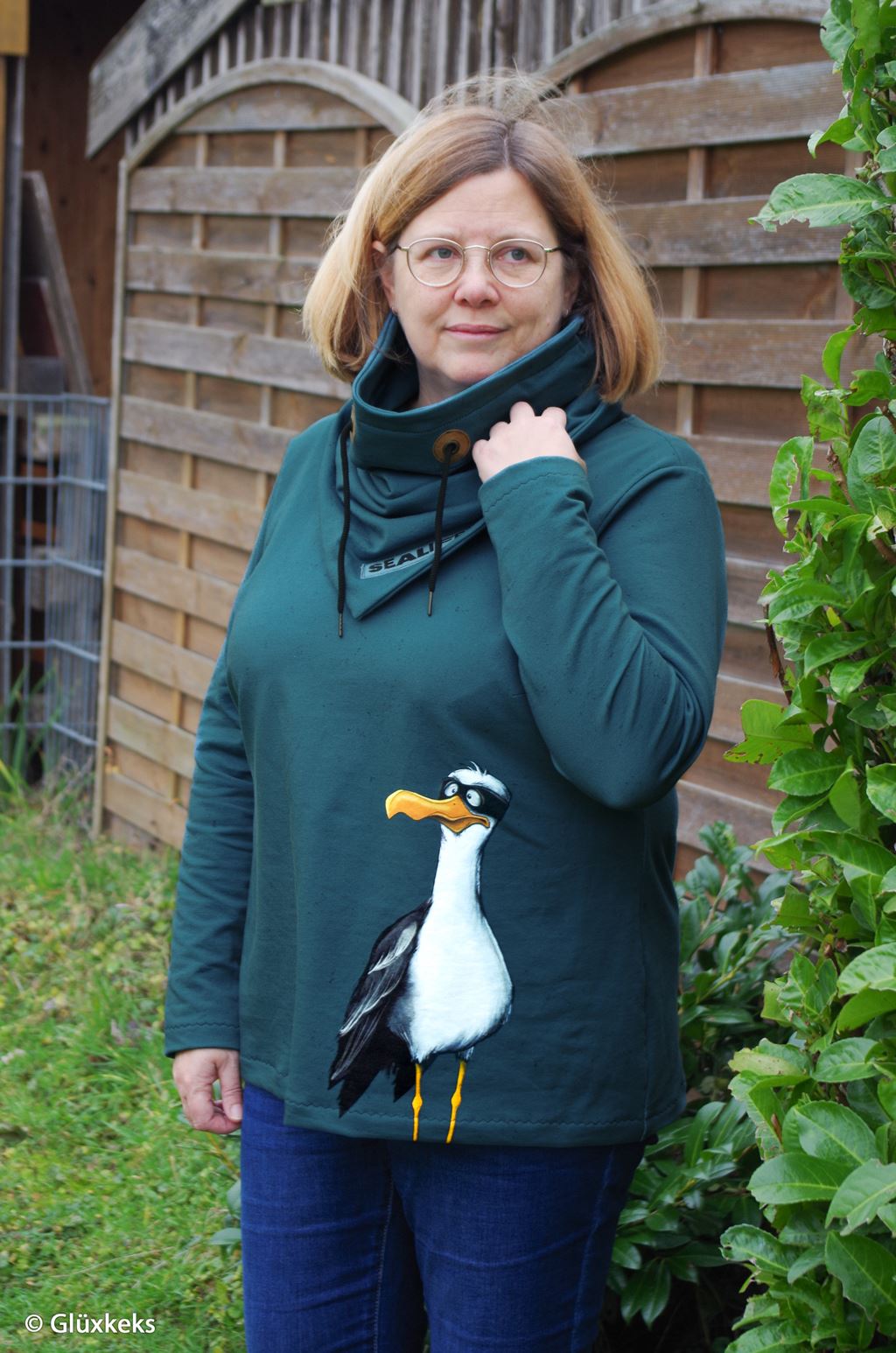 French Terry - Seagull Ole by Thorsten Berger - Kombistoff - Petrol