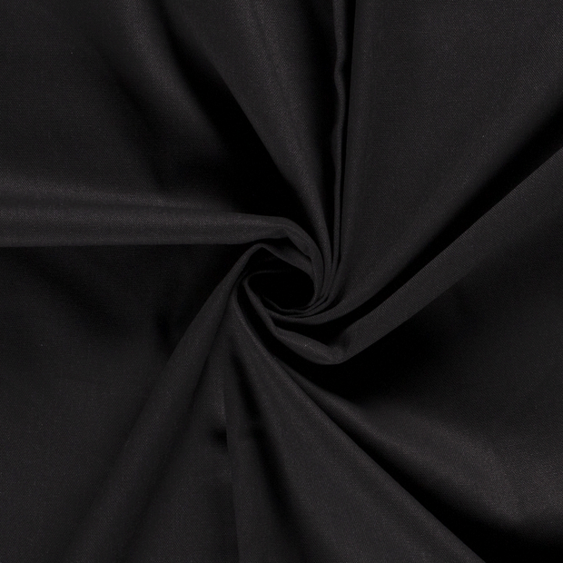 Canvas - Dekostoff - Meterware - Uni - Schwarz