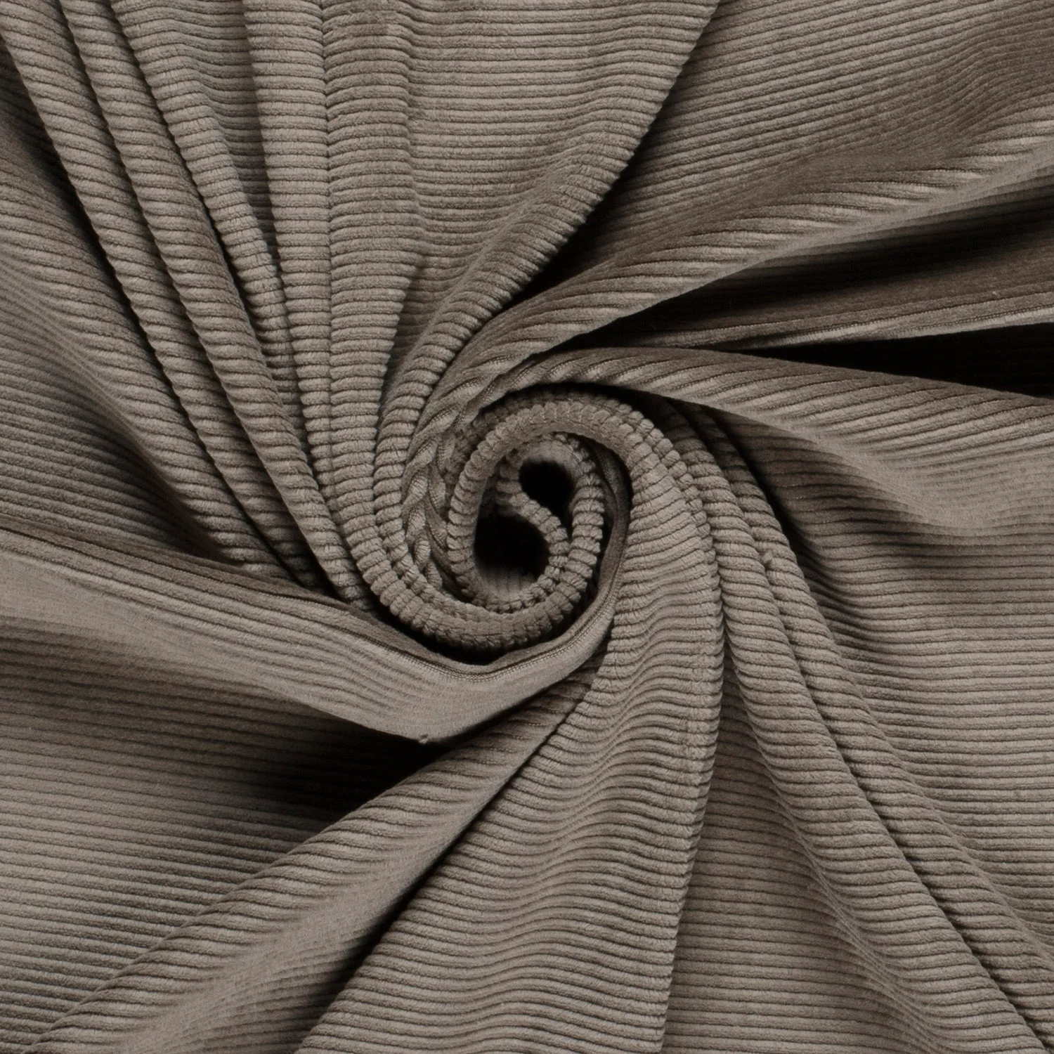 Nicky - Velours Rib -  Cordjersey - Uni - Taupe