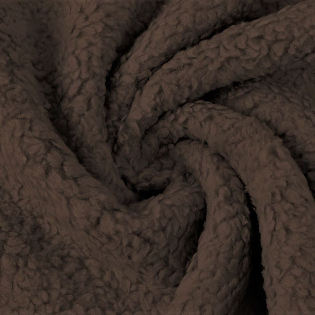 Teddyfleece - Teddy Stoff - Baumwolle - Uni - Taupe