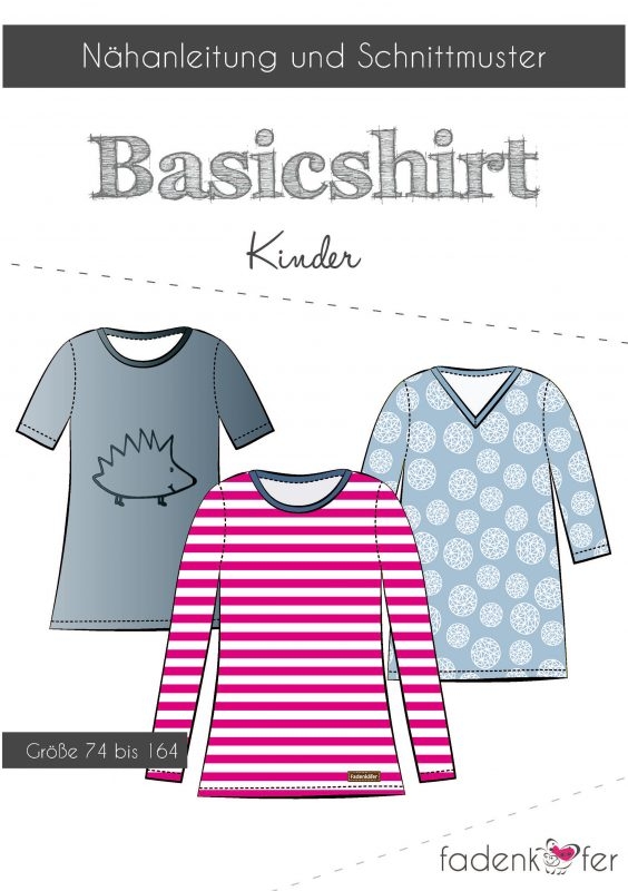 Papierschnittmuster Fadenkäfer - Basicshirt Kinder