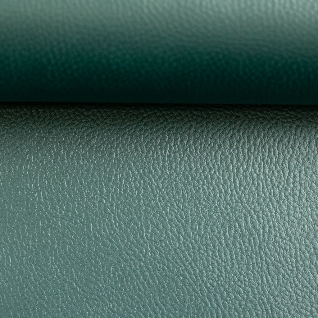 Kunstleder Rex Uni Smaragd – tiefgrüner Stoff mit Lederstruktur
