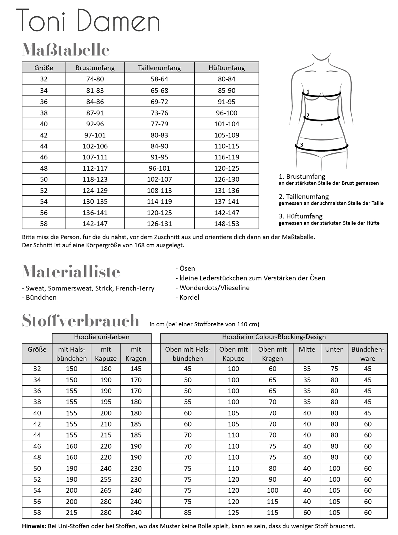 Nähbox Toni Damen – Alles drin für dein neues Wohlfühl-Outfit!