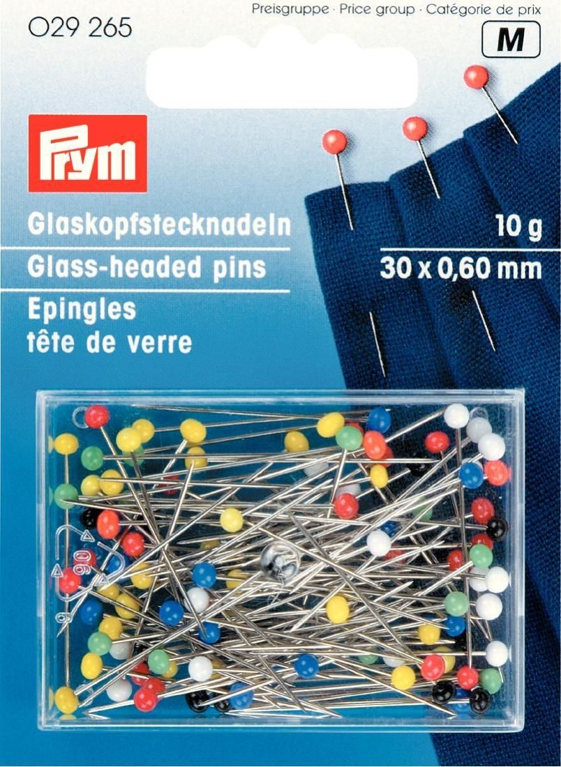 Prym Glaskopfnadeln - ST 0.60 x 30 mm - Bunt - 10 g