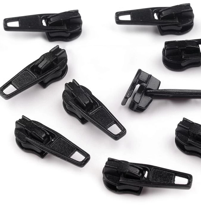 Schieber - Fashion-Zipper - Reißverschluss-Schieber - 3mm - Schwarz