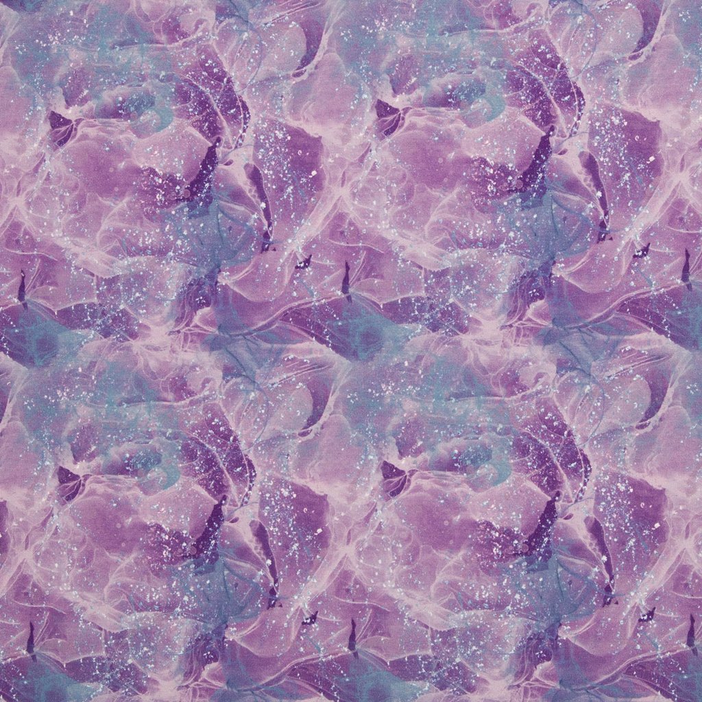 Swafing Modal French Terry Eisblumen by Christiane Zielinski, abstraktes Design, 46% Baumwolle 46% Modal 8% Elasthan, winterlicher Sommersweat, Vorbestellung 2026